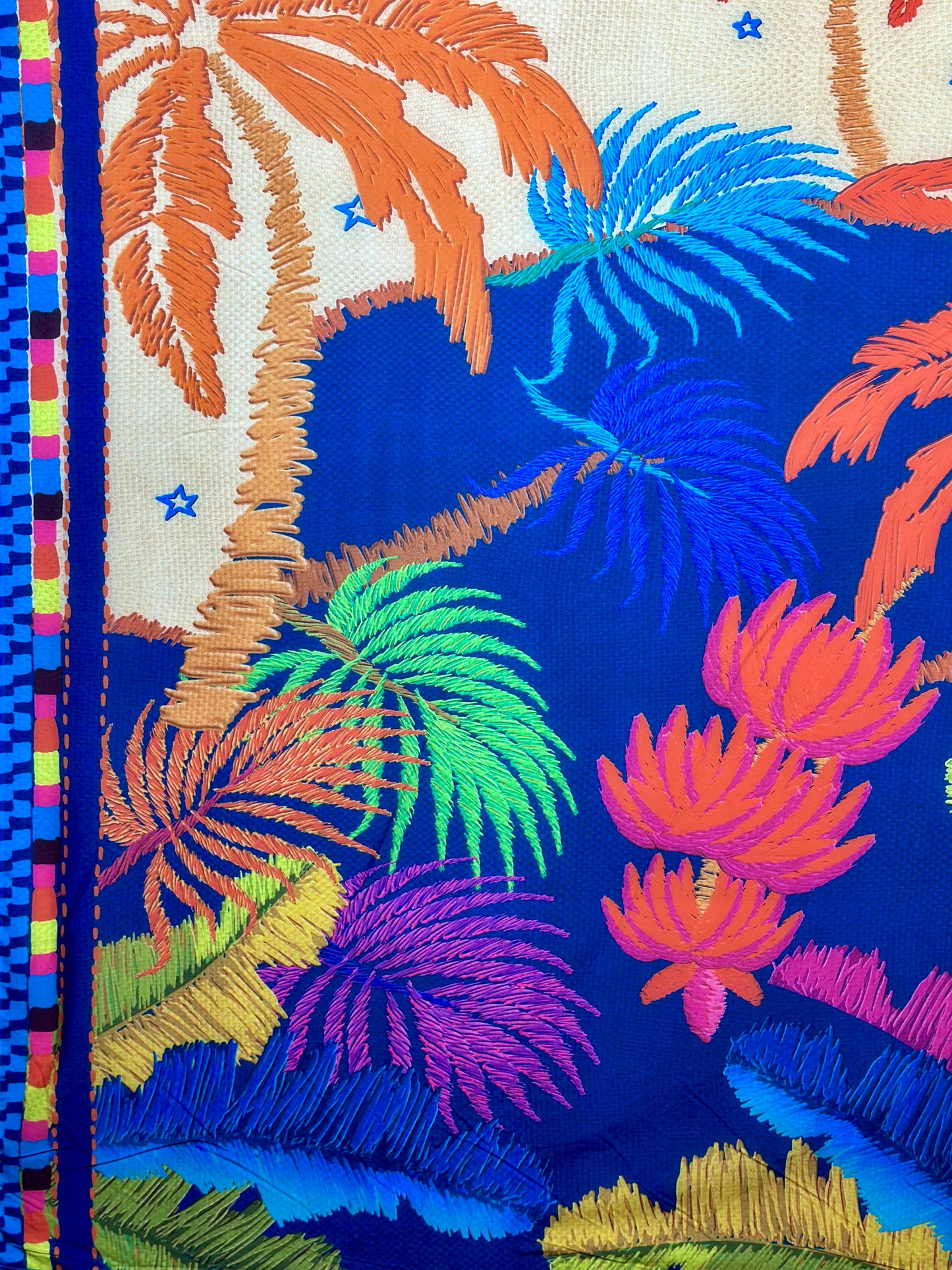 Brazilian Tropical Multi Color Palm TreeSarong